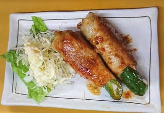 ピーマン肉巻きチーズ