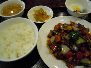 鶏肉の中華味噌炒めランチ