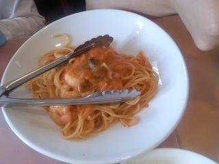 海老のトマトクリームスパゲティ