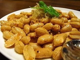 辛いピーナツとシラス