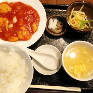 エビチリ定食