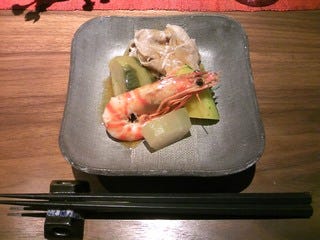 季節野菜の炊き合わせ出汁ジュレがけ