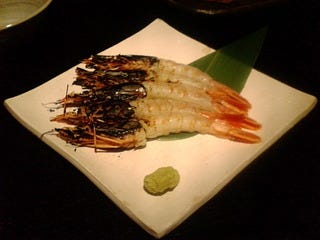 赤海老の炙り刺し