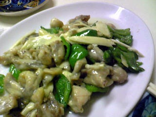 カエルの炒め物