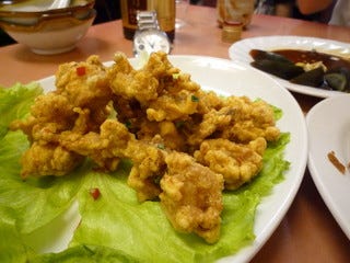 カエルの炒め物