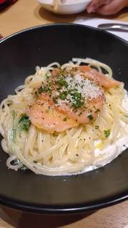 サーモンのクリームパスタ