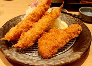 海老フライと豚カツセット