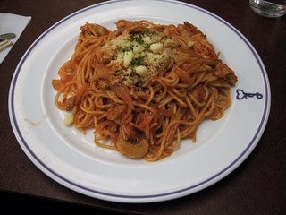 スパゲティナポリタン蟹