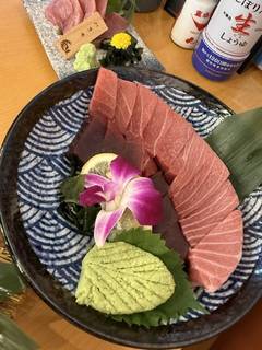 生本マグロ断面刺し