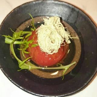 お通し（トマトの煮浸し）