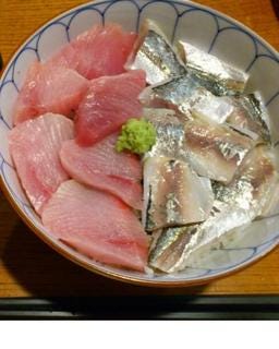 いなだと鯵のハーフ丼