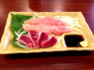 鶏の刺身二種盛り