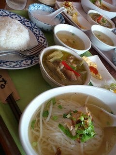 緑カレーとミニラーメンセット