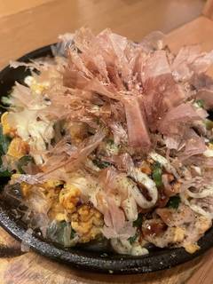 にらどっさり牡蠣とんぺい焼き