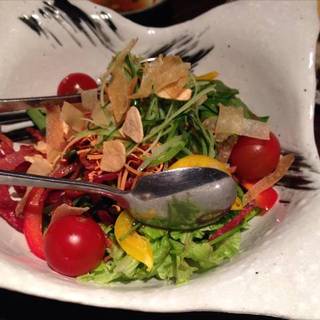 ホウレン草とカリカリベーコンサラダ