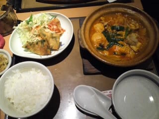 チゲ鍋定食