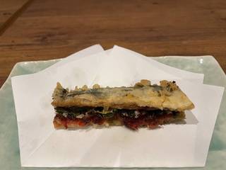 さんまの梅肉ばさみ天麩羅