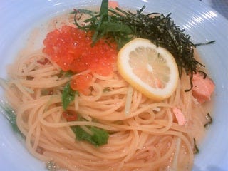 鮭といくらのあっさりペペロンチーノ