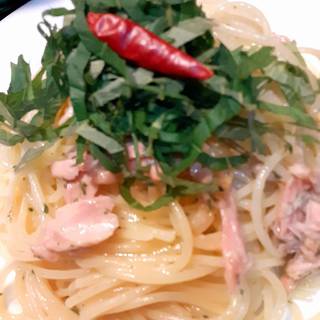 ツナと青じそオリーブオイル　パスタ