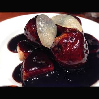 肩ロース肉のまっ黒な黒酢スブタ