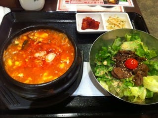 スンドゥブチゲ＋ミニブルコギ丼