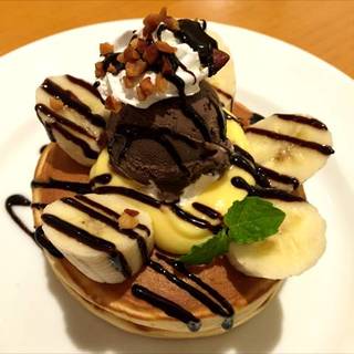 チョコバナナホットケーキ