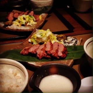 二段熟成厚切り牛たん定食