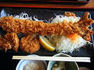 ジャンボエビフライ定食