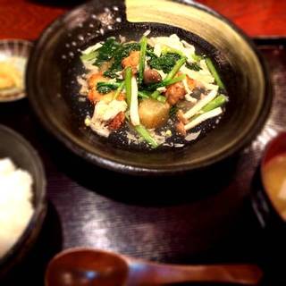 かじき鮪と冬瓜の湯葉餡かけ