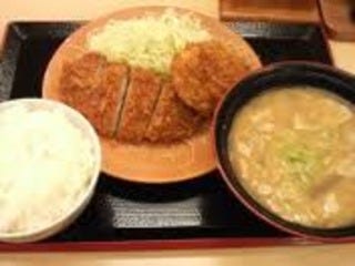 ロースカツメンチ定食