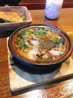 海老とマッシュルームのアヒージョ