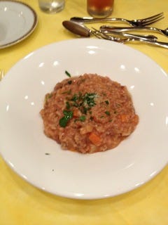 サルシッチャと根菜のリゾット