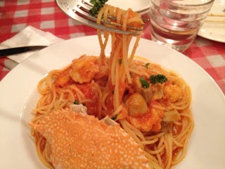 ワタリガニのパスタ