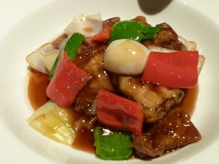 スペイン産ラルポークの黒酢の酢豚