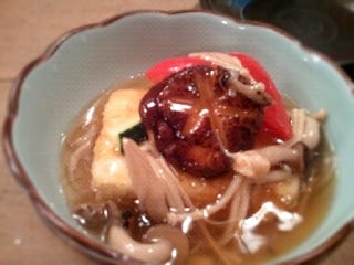 豆腐と有機野菜の揚げ出し