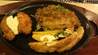 ハンバーグ＆カキフライ