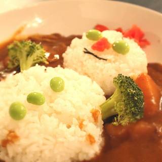 クリスマス限定雪だるまカレー