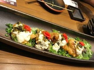 宮崎名物　チキン南蛮　高菜タルタルのっけ