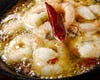 エビのシェリー酒風味のアヒージョ