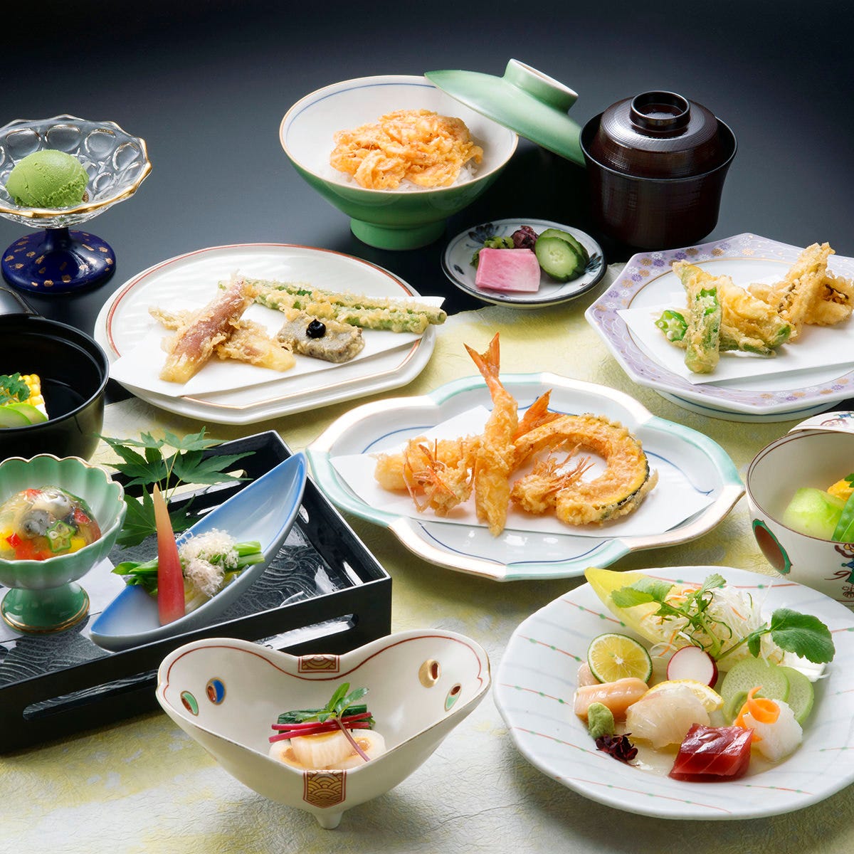 天婦羅 ほり川 ホテルニューオータニ店_お昼の季節コース　食彩風味5,500円（税込）