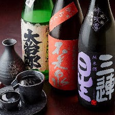 滋賀の美酒を含めた多彩なドリンク