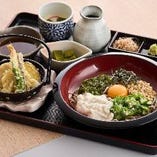 ネバとろ月見蕎麦御膳（天ぷら付）