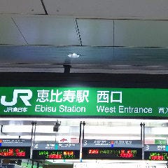 JR恵比寿駅西口(改札を背に左側)に進みます。