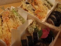 穴子太巻きハーフと天ぷらセット（要予約）