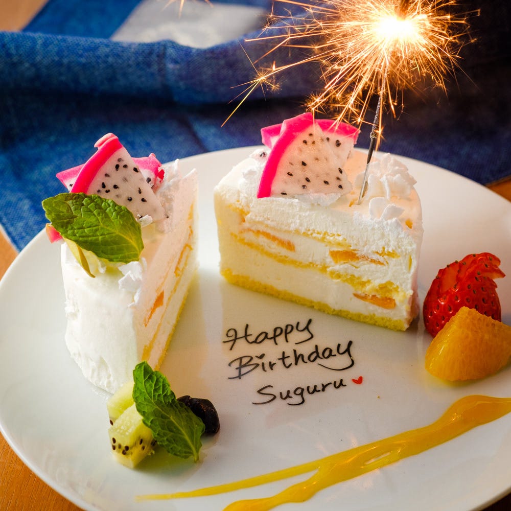 ☆サプライズプレゼント☆
ケーキの下からメッセージが！