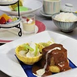 【平日ご予約者限定ランチ】ダブルメインディッシュにデザート付き「お肉とお魚のランチコース」