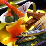 【5～6月】鮮魚のお刺身6種盛り～風薫る西多摩食材～肉料理〜にぎり寿司等　新緑の会席「つくよみ」