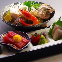 【11〜12月限定】西多摩食材の特撰ひとり鍋〜鮮魚のお刺身～肉料理　旬のごちそう　季節の会席「わだつみ」