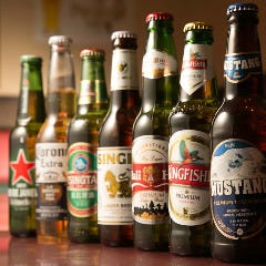 アジアをメインに、世界各国の瓶ビール多数ご用意!