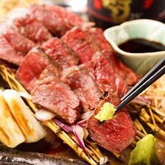 【コースは2時間飲み放題付き】阿波牛の藁焼もオススメです